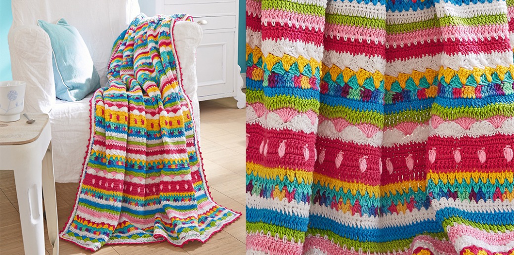 Bereiken Aanpassing Verandering Kleurrijke gehaakte deken - CraftKitchen