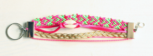 Ibiza armband groen roze