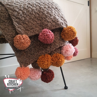 Chunky Woondeken met pompoms